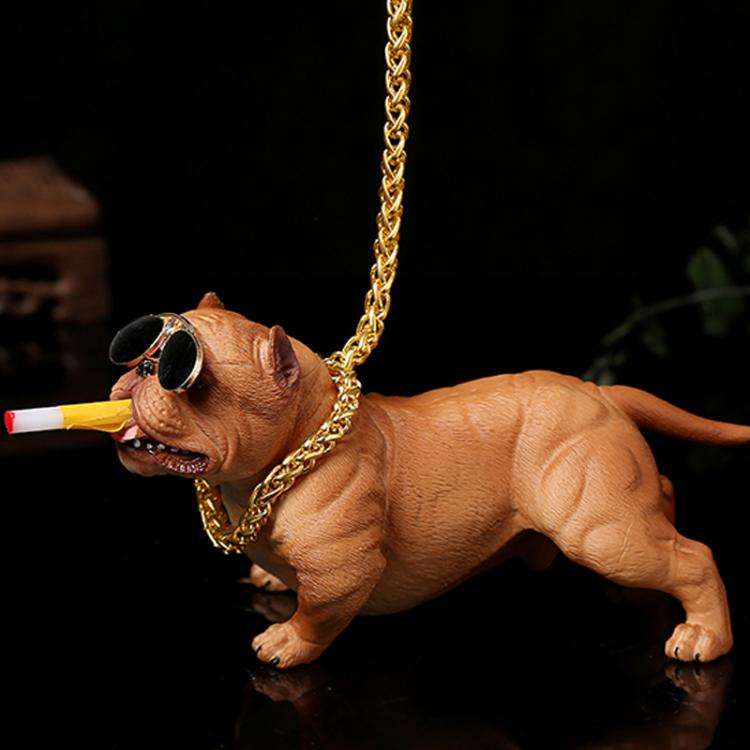 Car Bully Dog Car Center Console Accessories Social Dog Decoration Supplies Car Interior Ornament...