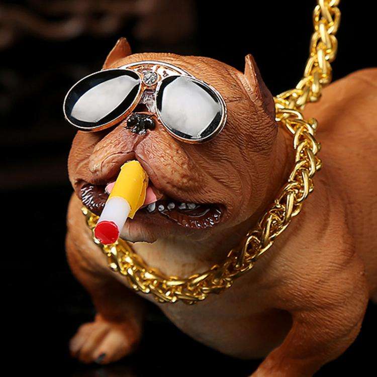 Car Bully Dog Car Center Console Accessories Social Dog Decoration Supplies Car Interior Ornament...
