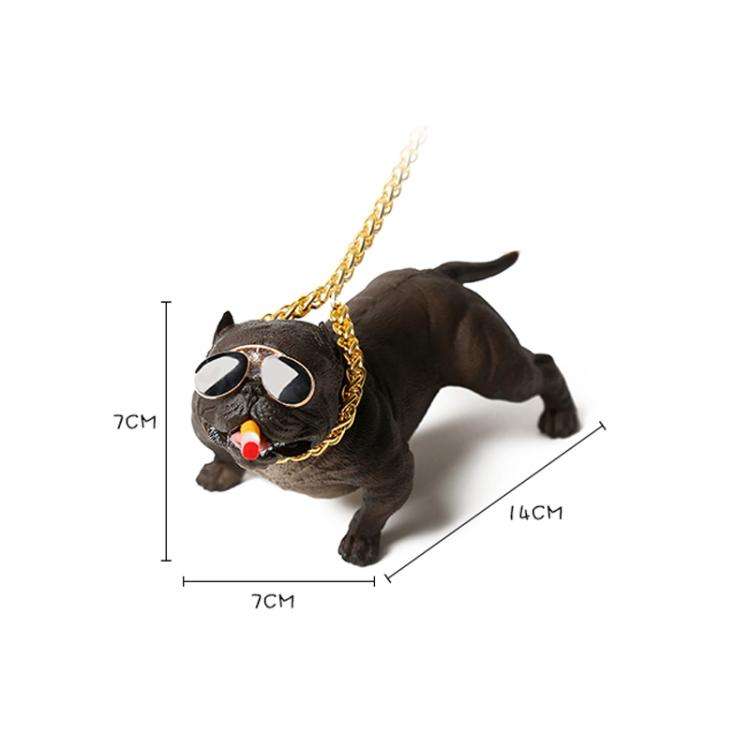 Car Bully Dog Car Center Console Accessories Social Dog Decoration Supplies Car Interior Ornament...