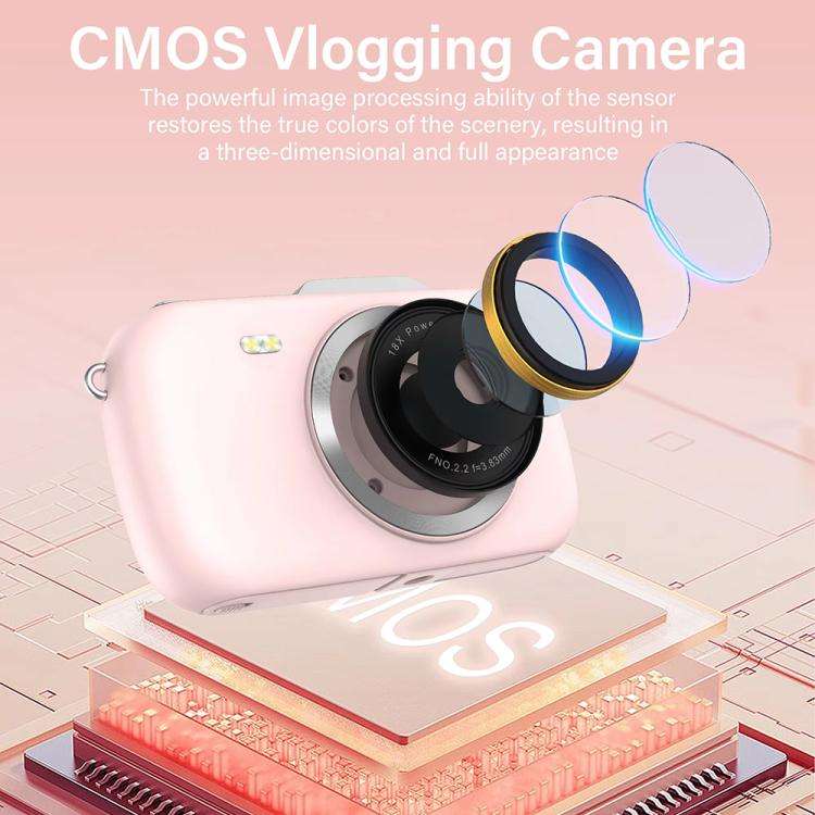 G7-A 2.8-inch 18X Digital Zoom 4K HD Beauty Digital Camera(Pink + OTG)