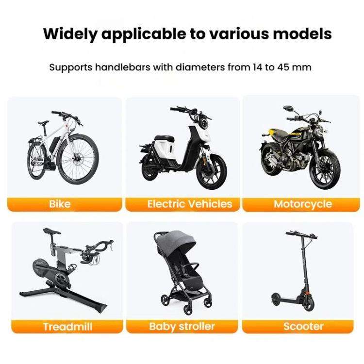 Bicycle Motorcycle Shock Absorption Mobile Phone Holder Gravity Navigation Mount(Black)