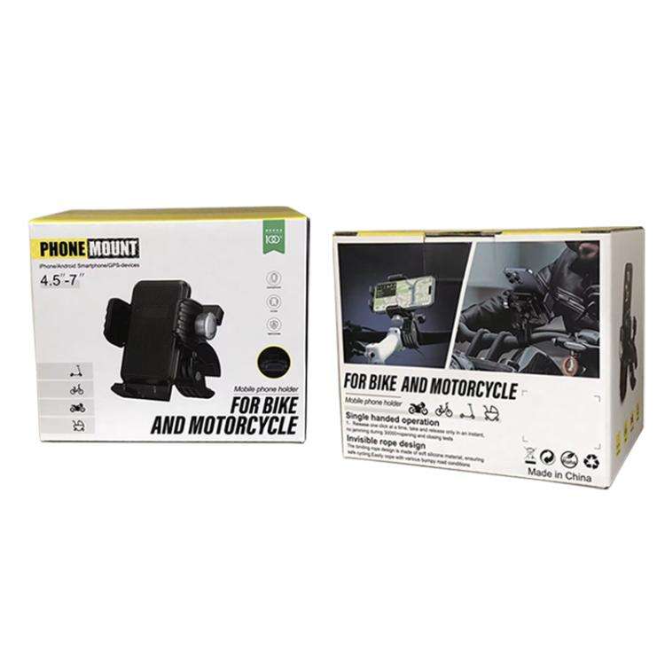 Bicycle Motorcycle Shock Absorption Mobile Phone Holder Gravity Navigation Mount(Black)