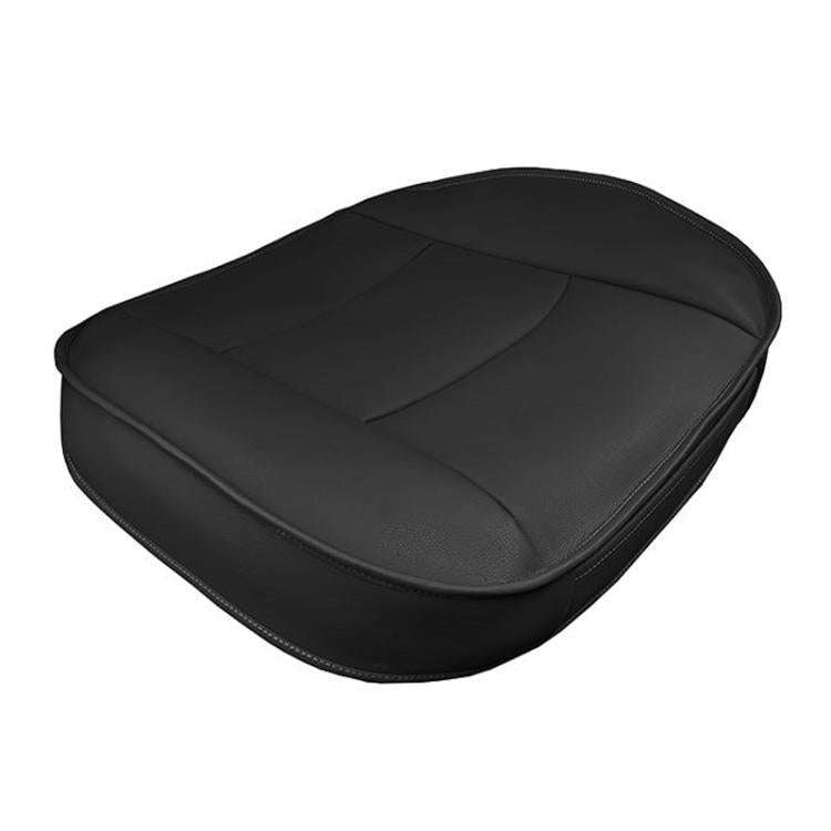 Car SUV Single Seat Backless Leather Protective Seat Cover(Black)