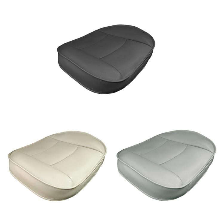 Car SUV Single Seat Backless Leather Protective Seat Cover(Beige)