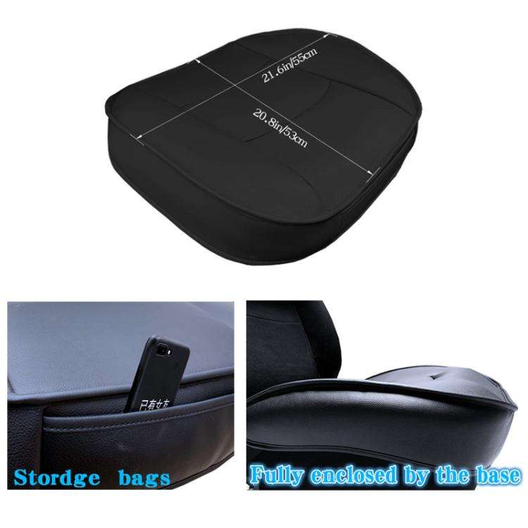 Car SUV Single Seat Backless Leather Protective Seat Cover(Beige)