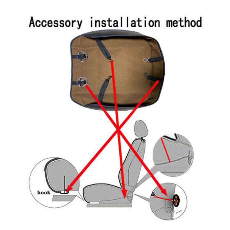 Car SUV Single Seat Backless Leather Protective Seat Cover(Beige)