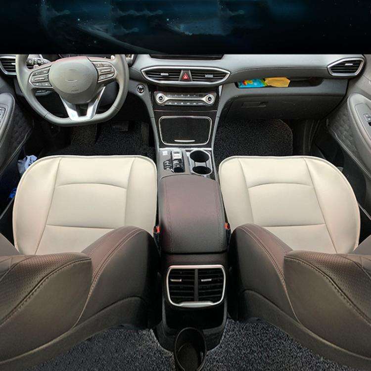Car SUV Single Seat Backless Leather Protective Seat Cover(Gray)