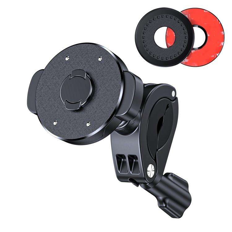 Bicycle Motorcycle Snap-On Mobile Phone Holder With Magnetic Ring(QL-10 Black)