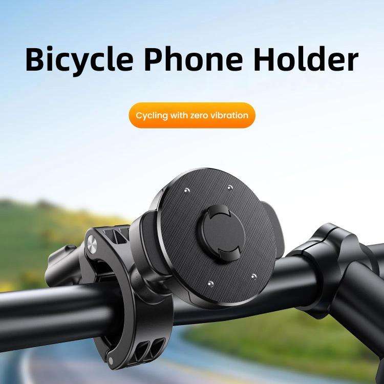 Bicycle Motorcycle Snap-On Mobile Phone Holder With Magnetic Ring(QL-10 Black)