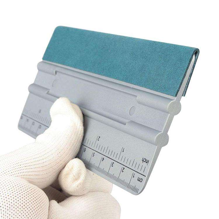 19cm With Scale Auto Film Scraper Long Square Wallpaper Scraping Tool(Dark Gray)