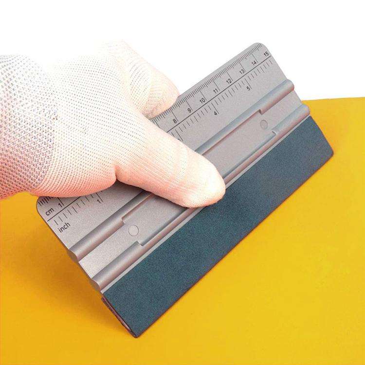 19cm With Scale Auto Film Scraper Long Square Wallpaper Scraping Tool(Dark Gray)