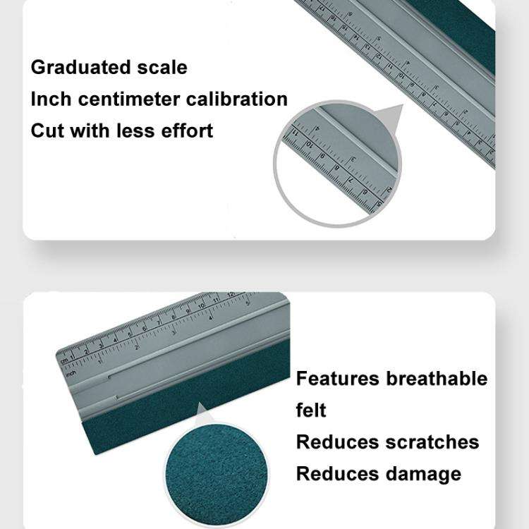 19cm With Scale Auto Film Scraper Long Square Wallpaper Scraping Tool(Dark Gray)