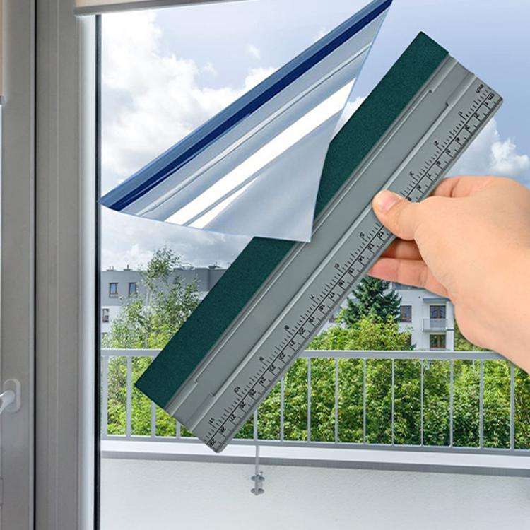 19cm With Scale Auto Film Scraper Long Square Wallpaper Scraping Tool(Dark Gray)