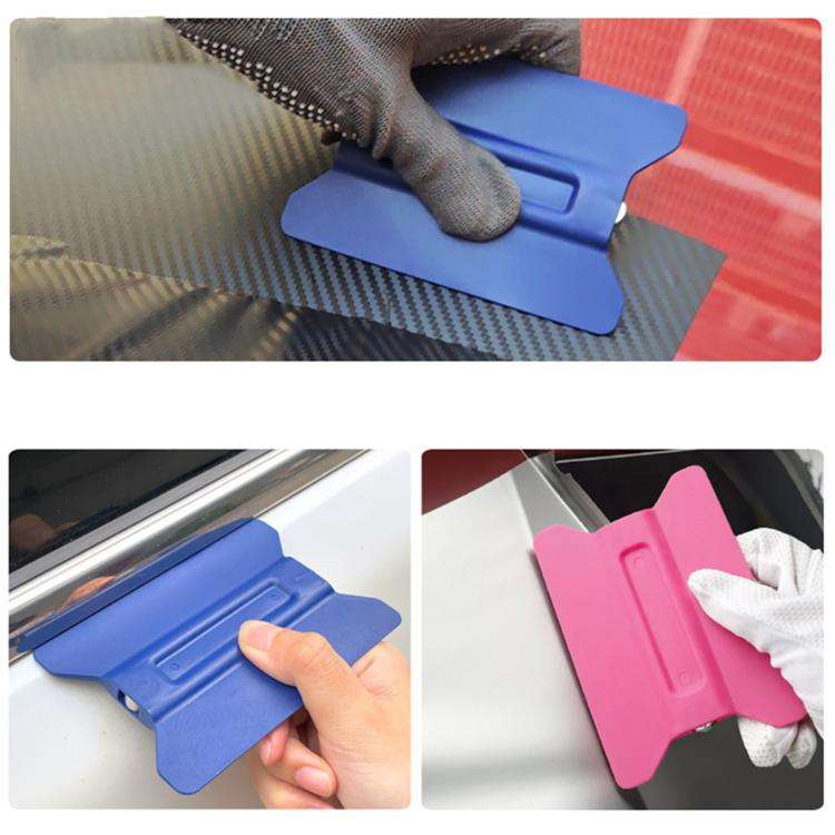 With Magnet Car Film Scraper Plastic Winged Scraper Tool(Yellow)