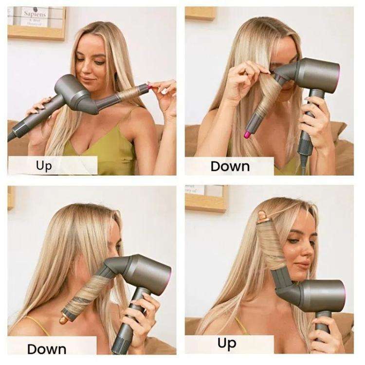 1pair 30mm For Dyson Hair Dryer 360 Degree Rotating Elbow Adapter And Hair Curling Barrel Set