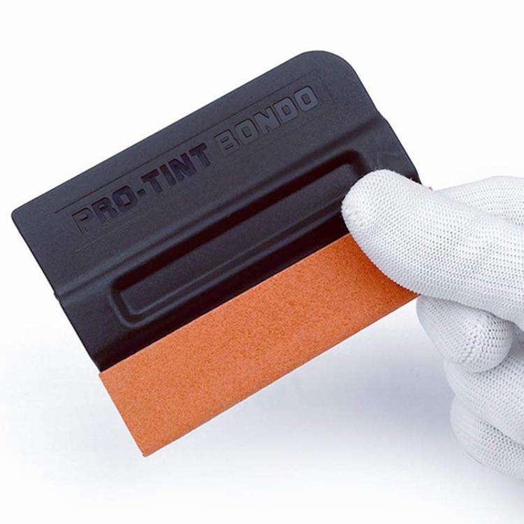 Moderate PP Car Film Scraper Imitation Buckskin Scraper With Magnetic Attraction(Black)