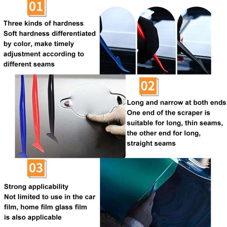 5pcs /Set Car Film Edge Trimmer Car Film Tool Seam Tucking Scraper