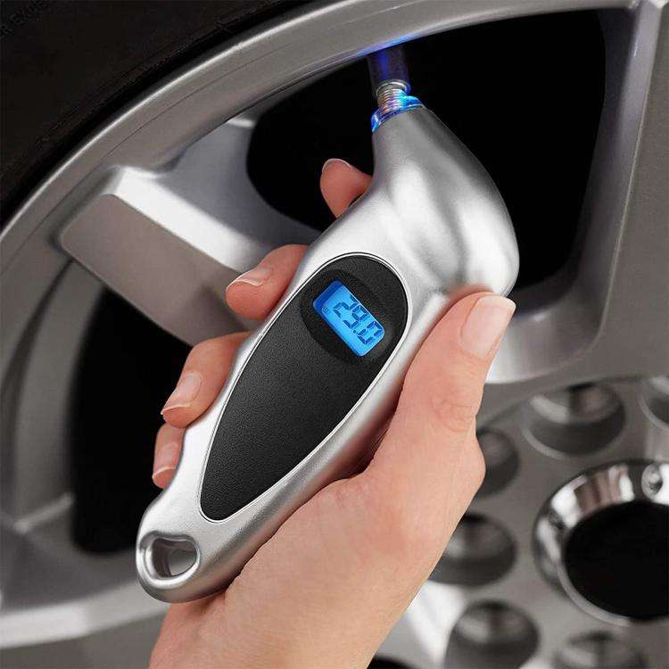 Car High-Precision Detection Digital Display Tire Pressure Gauge(Blue Black)