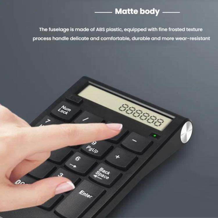 2.4G Dual-Mode Display Digital Keypad Cashier Office Computer Rechargeable Wireless Keyboard