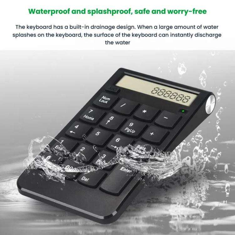 2.4G Dual-Mode Display Digital Keypad Cashier Office Computer Rechargeable Wireless Keyboard