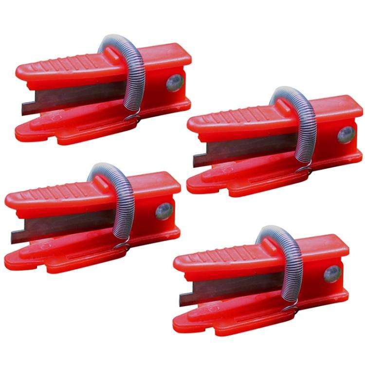 4pcs /Pack Melon and Fruit Picking Small Guillotine Grape Pinching Thumb Knife Vegetable Picker(Red)