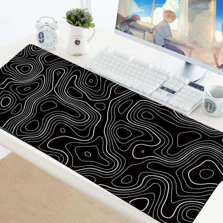 Large Abstract Mouse Pad Gamer Office Computer Desk Mat, Size: 300x800x2mm(Abstract Fluid 25)