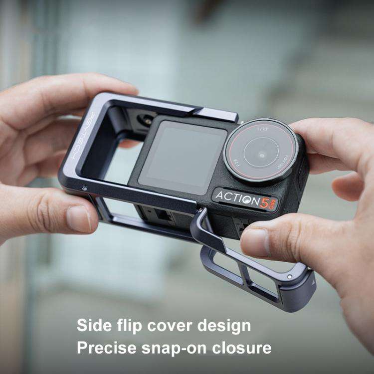 For DJI OSMO Action 5 Pro PGYTECH P-42C-010 Metal Rabbit Cage Aluminum Alloy Expanded Protective ...