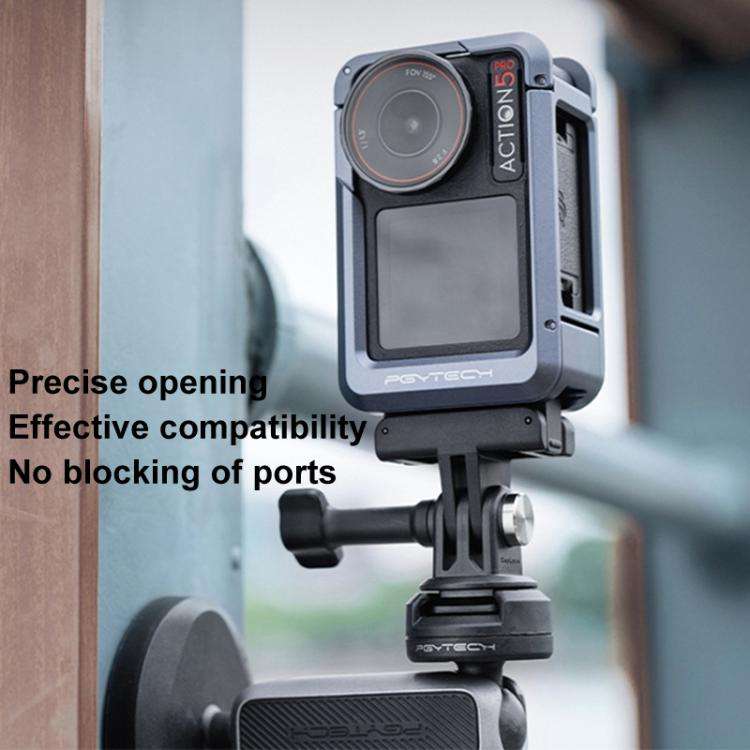 For DJI OSMO Action 5 Pro PGYTECH P-42C-010 Metal Rabbit Cage Aluminum Alloy Expanded Protective ...