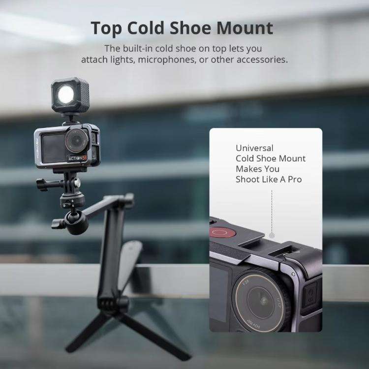 For DJI OSMO Action 5 Pro PGYTECH P-42C-010 Metal Rabbit Cage Aluminum Alloy Expanded Protective ...