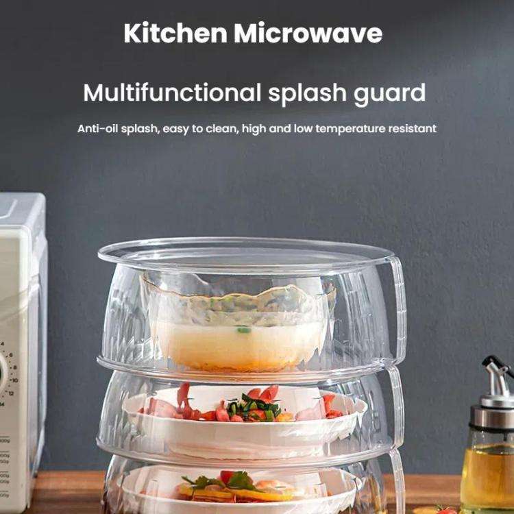 Microwave Food Heating Splashproof Cover Food Grade PC Household High Temperature Resistant Bowl ...