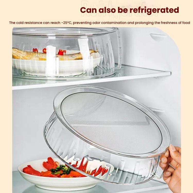 Microwave Food Heating Splashproof Cover Food Grade PC Household High Temperature Resistant Bowl ...