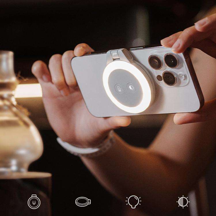 PGYTECH P-PG-012 Cell Phone Magnetic Fill Light MagSafe Live Photo Shooting Photography Lights(Gray)