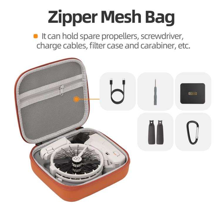 For DJI Flip Sunnylife FP-B957 Storage Bag Mini Vlog Aerial Camera Protective Case(Orange)