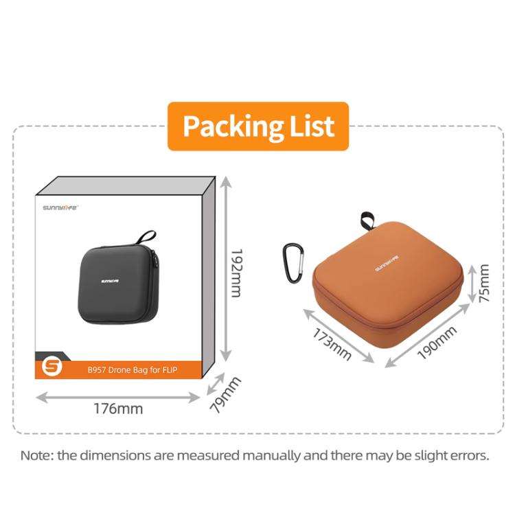 For DJI Flip Sunnylife FP-B957 Storage Bag Mini Vlog Aerial Camera Protective Case(Black)