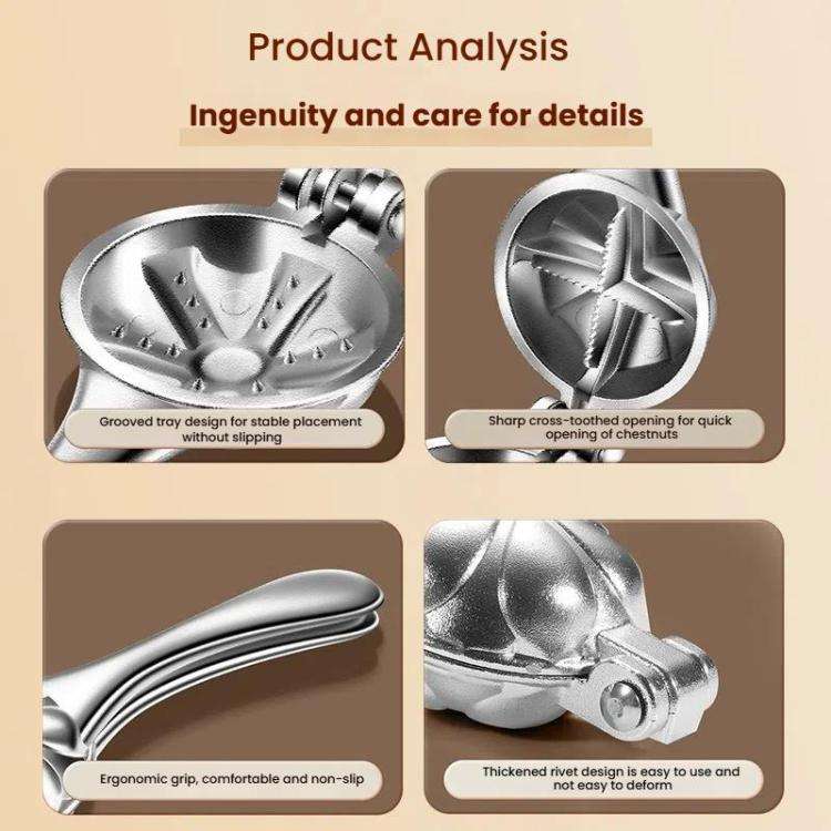 Aluminum Alloy Chestnut Clip Multifunctional Chestnut Opener Multi-purpose Walnut Clip Nut Shelle...
