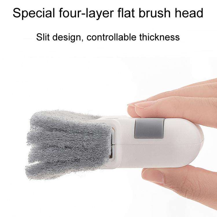 2pcs Household Multifunctional Handheld Window Crevice Brush 2 In 1 Groove Cleaning Tool(Red)