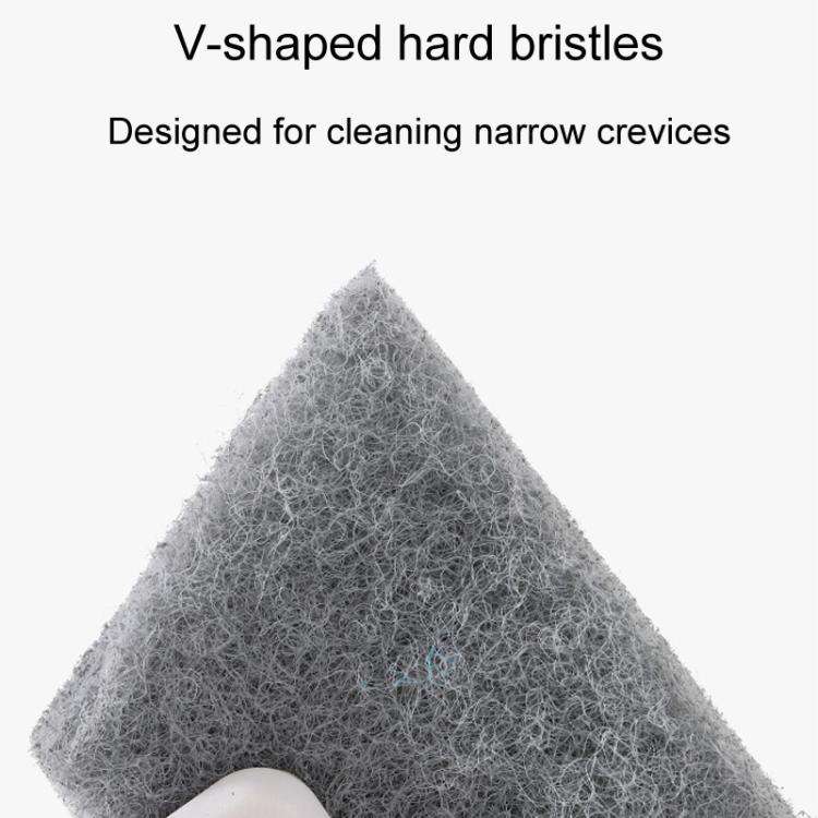2pcs Household Multifunctional Handheld Window Crevice Brush 2 In 1 Groove Cleaning Tool(Gray)