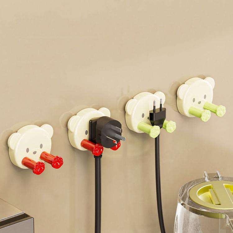 Suction Cup Plug Hook Hole-free Power Cord Wall Fixer Data Cable Storage Organizer(Transparent)