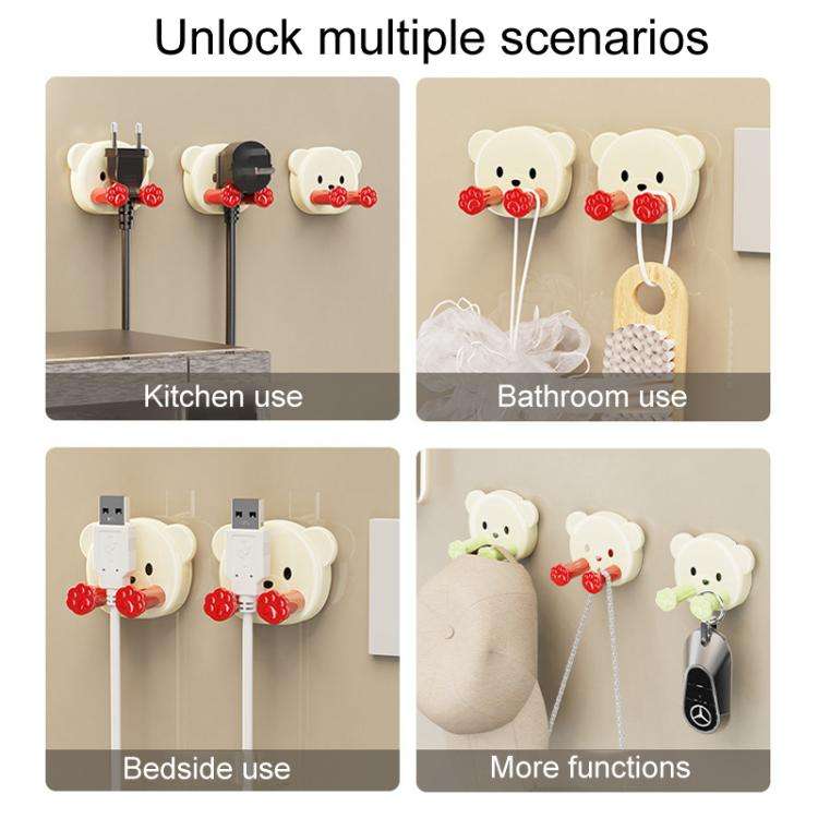Suction Cup Plug Hook Hole-free Power Cord Wall Fixer Data Cable Storage Organizer(Transparent)