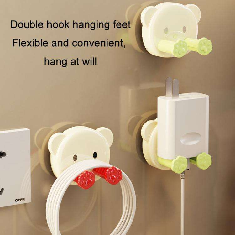Suction Cup Plug Hook Hole-free Power Cord Wall Fixer Data Cable Storage Organizer(Transparent)