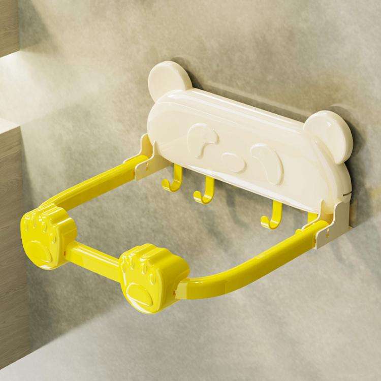 Suction Cup Basin Rack Bathroom No-Punch Foldable Multifunction Hook Organizer Wall Shelf(Creamy ...