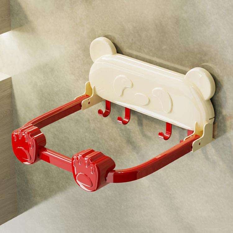 Suction Cup Basin Rack Bathroom No-Punch Foldable Multifunction Hook Organizer Wall Shelf(Creamy ...