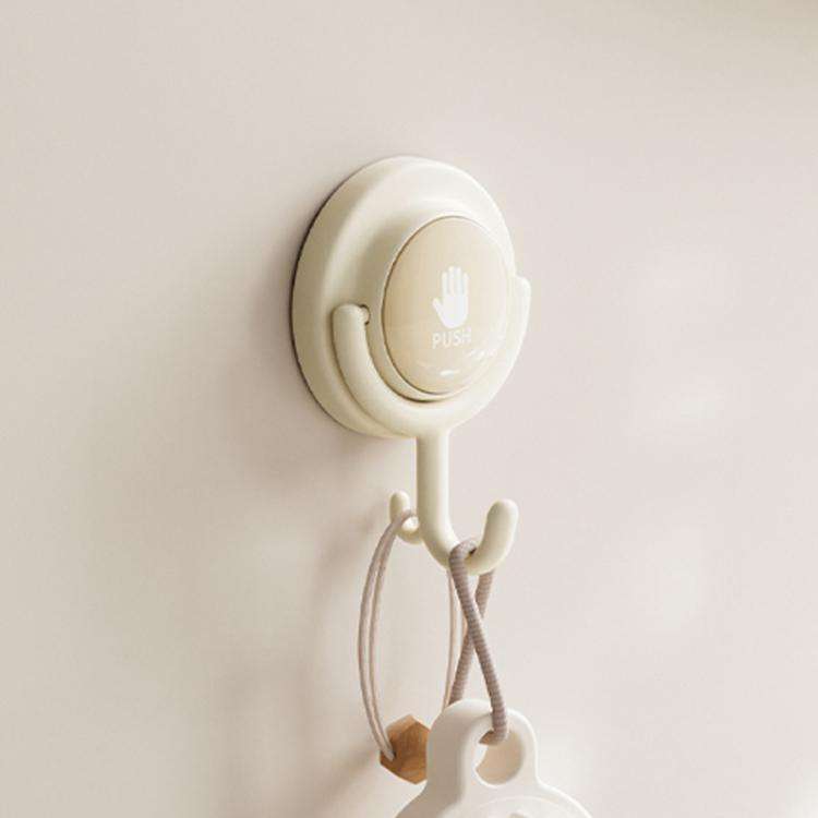 Suction Cup Hook No Hole Bathroom Strong Load-bearing Swivel Wall Behind Door No Trace Sticky Wal...