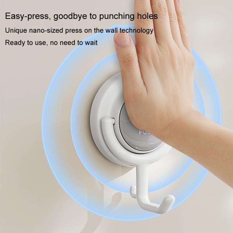 Suction Cup Hook No Hole Bathroom Strong Load-bearing Swivel Wall Behind Door No Trace Sticky Wal...