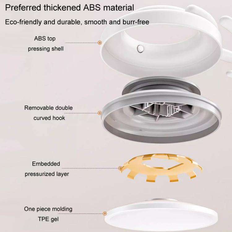 Suction Cup Hook No Hole Bathroom Strong Load-bearing Swivel Wall Behind Door No Trace Sticky Wal...