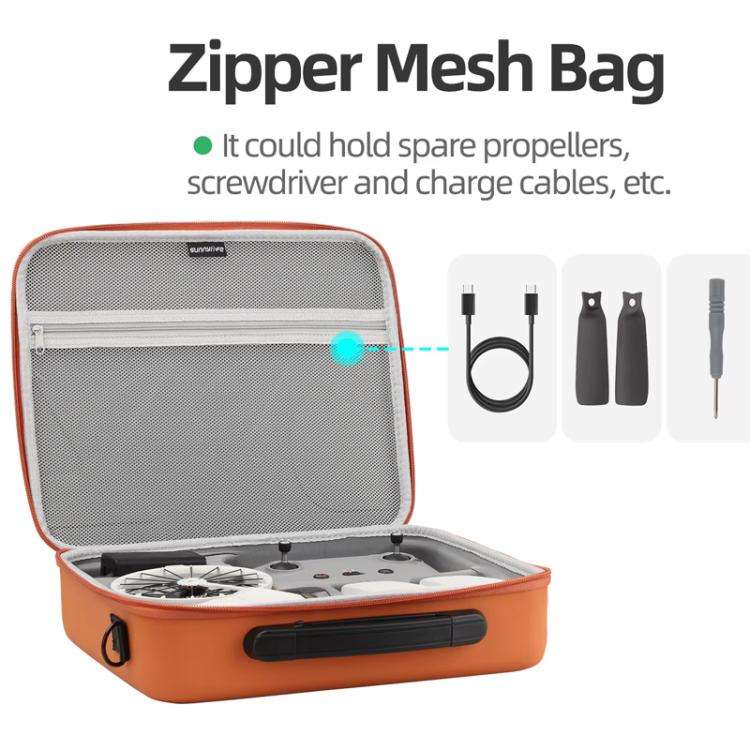 For DJI Flip Sunnylife FP-B958 Storage Bag Vlog Aerial Camera Protective Case Accessory(Gray)