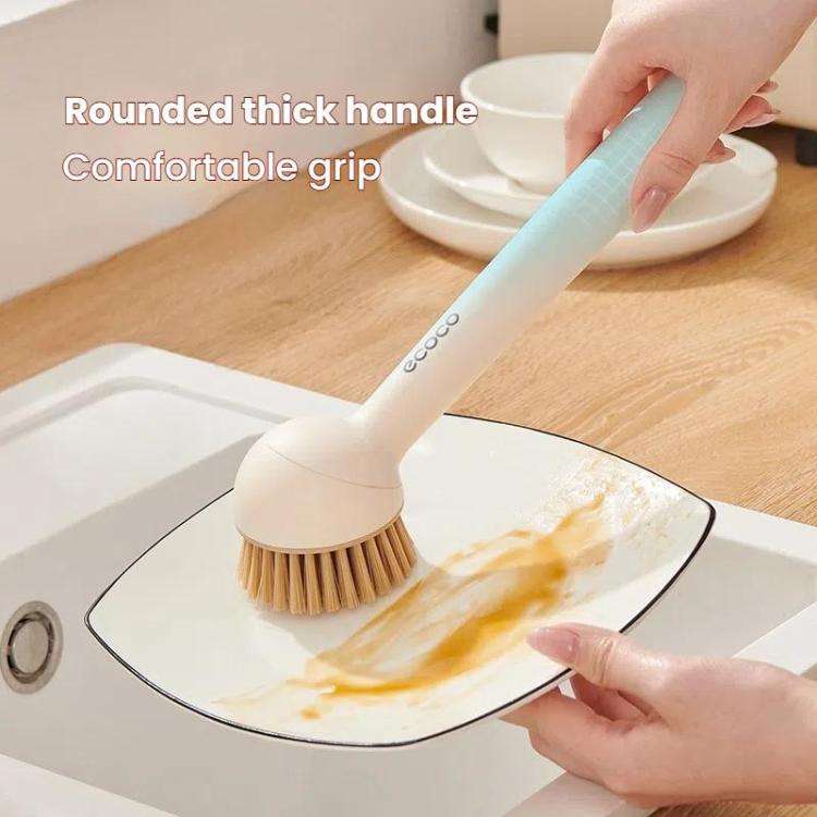 2pcs /Set ecoco Pot Washing Brush Short Handle Squeezeable + Long Handle Rotatable Household Dish...