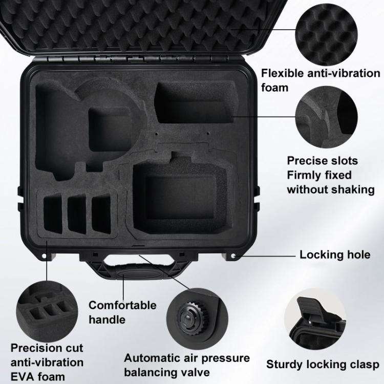For DJI Flip CYNOVA FL-AQX-CY IP67 Waterproof Pressure And Shock Resistant Safety Case(Black)