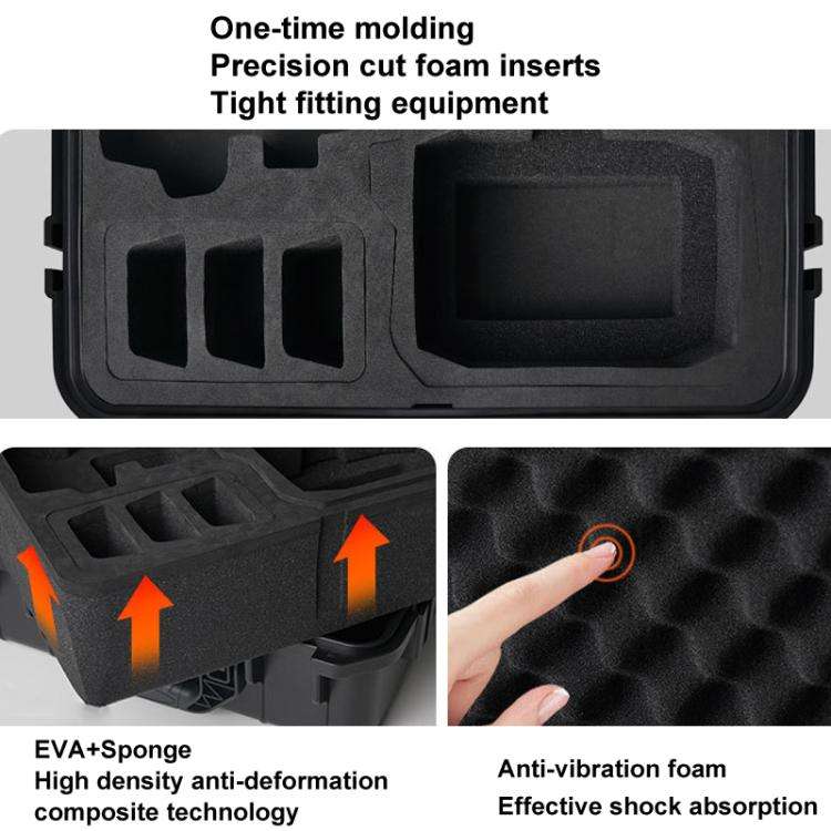 For DJI Flip CYNOVA FL-AQX-CY IP67 Waterproof Pressure And Shock Resistant Safety Case(Black)