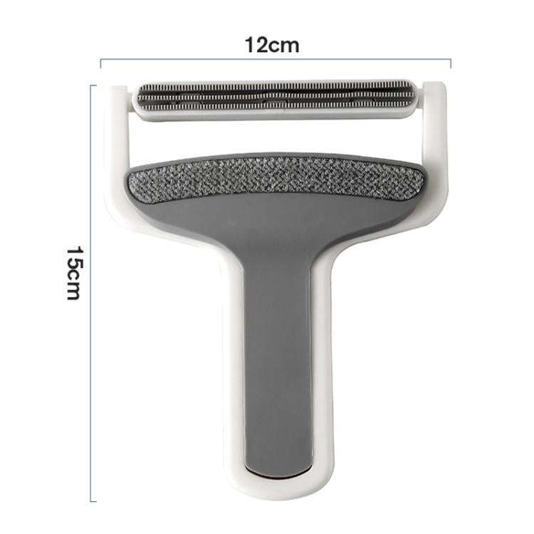 Household Clothes Scraper Portable Multifunctional Hair Removal Brush(White Gray)